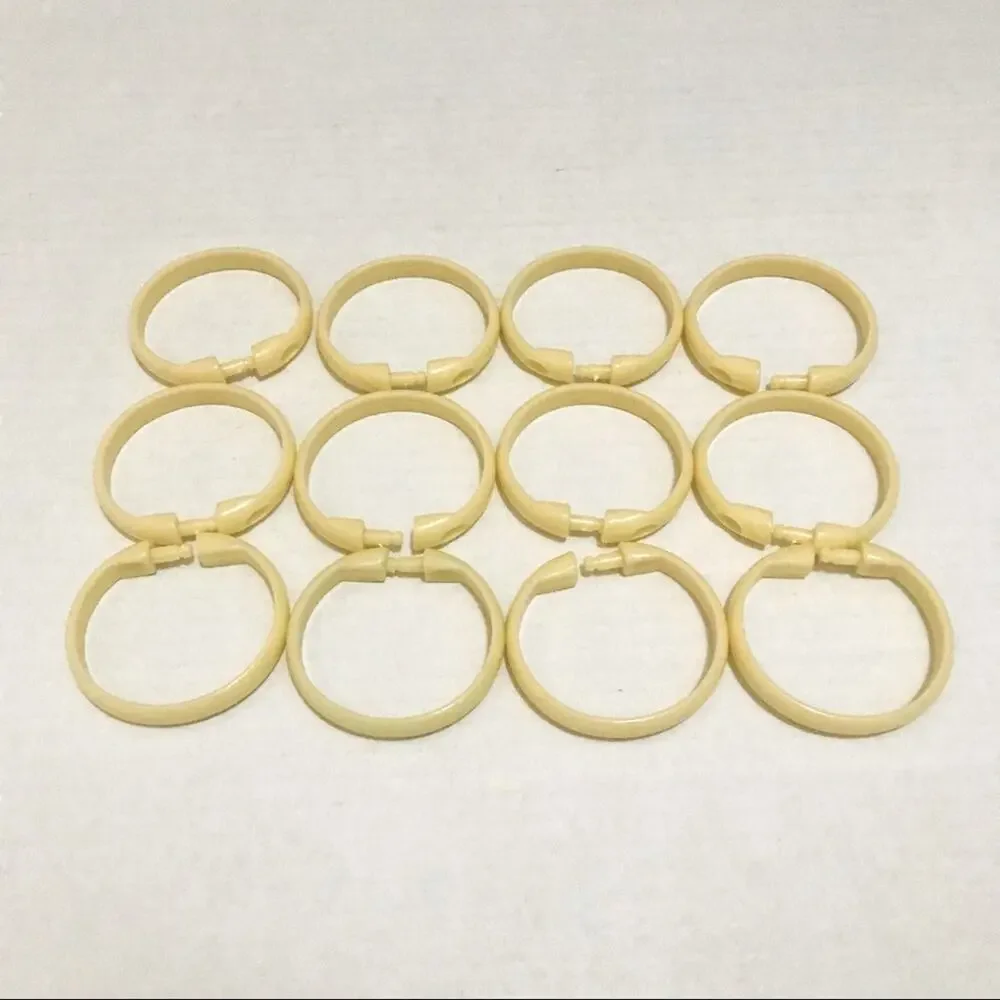Cream Shower Curtain Ring's